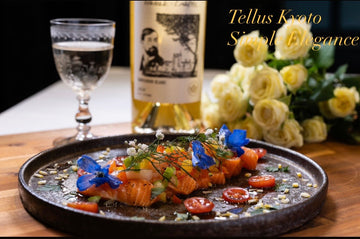 サーモンのカルパッチョと白ワイン🐟🥂 Salmon Carpaccio & White Wine